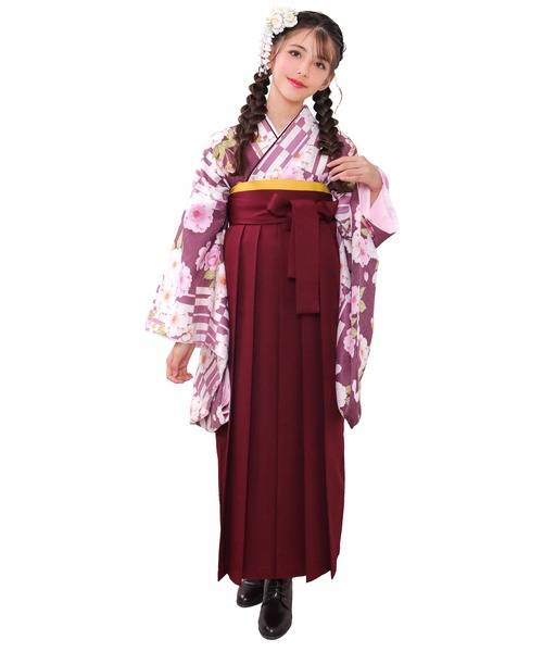 KYOETSU（京越） 着物 袴3点セット 簡易袴 ジュニアA キッズ 