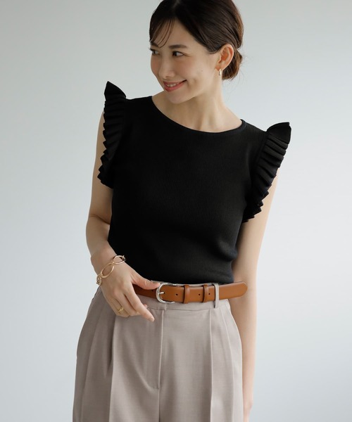 ニット セーター 「LUXE」プリーツノースリニットトップス レディース STYLE DELI ニット セーター 「LUXE」プリーツノースリニット