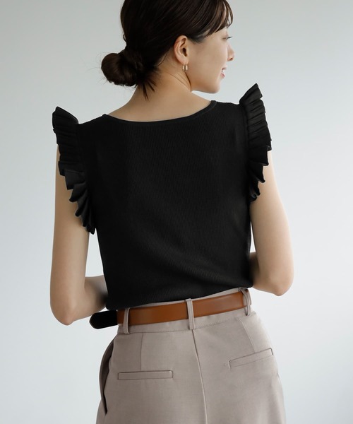 ニット セーター 「LUXE」プリーツノースリニットトップス レディース STYLE DELI ニット セーター 「LUXE」プリーツノースリニット