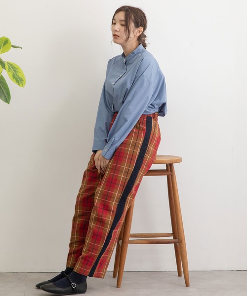 POU DOU DOU（プードゥドゥ） パンツ タータンチェックサイドライン