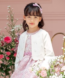 メゾピアノ　花モチーフ裾スカラップジャケット mezzo piano フォーマル 発表会 卒園式 入学式 花モチーフ裾