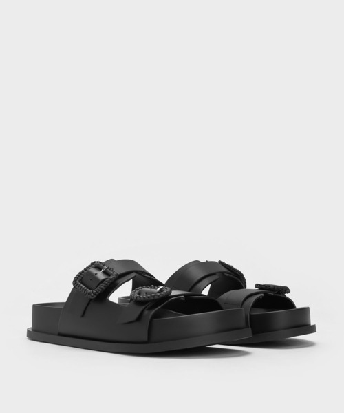 CHARLES ＆ KEITH（チャールズ&キース） サンダル ウーブンバックル