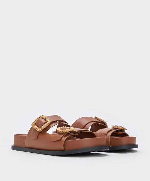 CHARLES ＆ KEITH（チャールズ&キース） サンダル ウーブンバックル