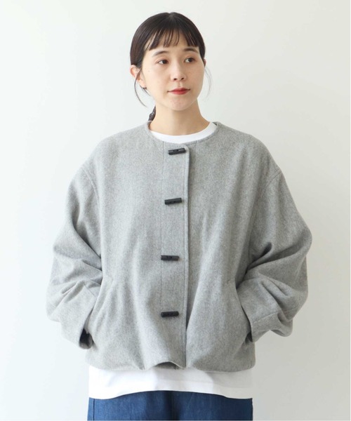 ビーバー トグルボタン ショートコート yuni（ユニ ）の「△ウールスーパー120ビーバー トグルボタン
