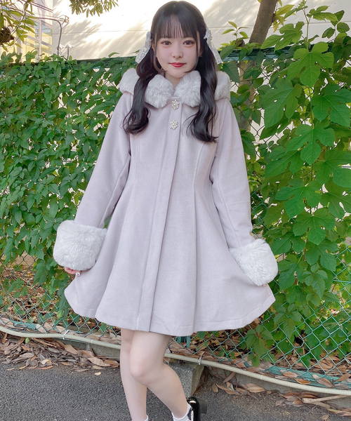 ROJITA コート ロジータ ROJITA シアーフリルテーラードコート （ブラック