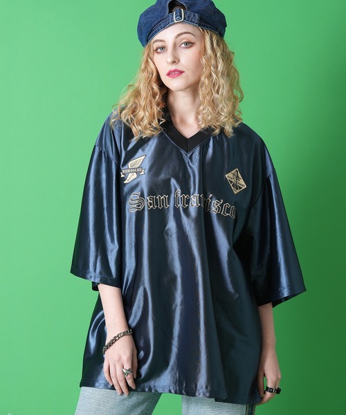 tシャツ a.p.o.v. ナンバリングサッカーゲームシャツ メンズ