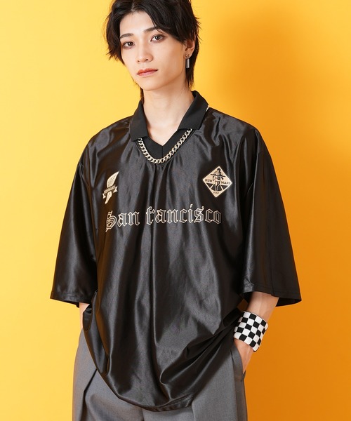 tシャツ a.p.o.v. ナンバリングサッカーゲームシャツ メンズ
