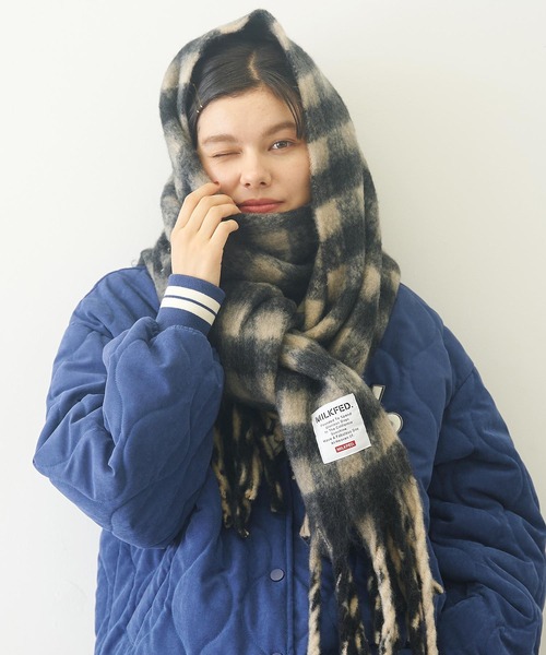 ひ182 超美品　クロエ　Chloe　ブルー　青　マフラー　ショール ひ182 超美品 クロエ Chloe ブルー 青 マフラー ショール - メルカリ