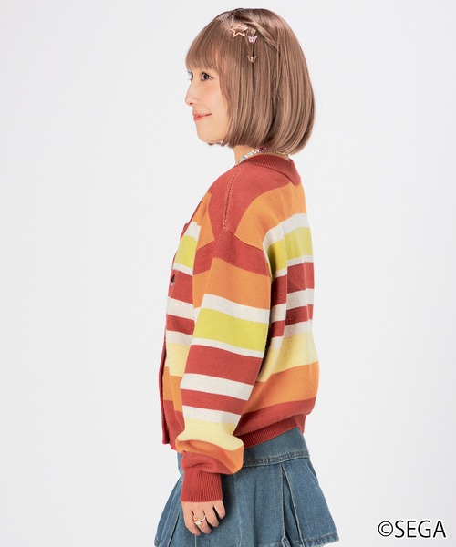 ニット セーター オシャレ魔女 ラブ and ベリー × ZOZOTOWN 　マルチストライプニット レディース ニット セーター オシャレ魔女 ラブ and ベリー × ZOZOTOWN