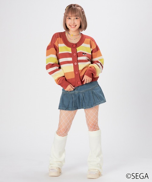 ニット セーター オシャレ魔女 ラブ and ベリー × ZOZOTOWN 　マルチストライプニット レディース ニット セーター オシャレ魔女 ラブ and ベリー × ZOZOTOWN
