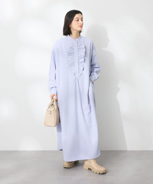 CRAFT STANDARD BOUTIQUE シャツワンピース デシンフリル