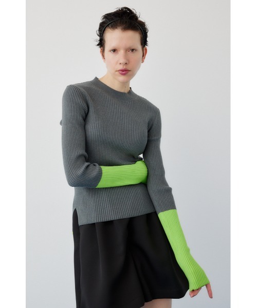 ニット Color block knit pullover カラーブロックニットプル 