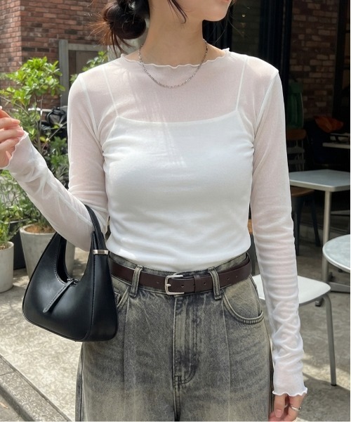 tシャツ 長袖チュールシアートップス レディース : ZOZOTOWN Yahoo!店
