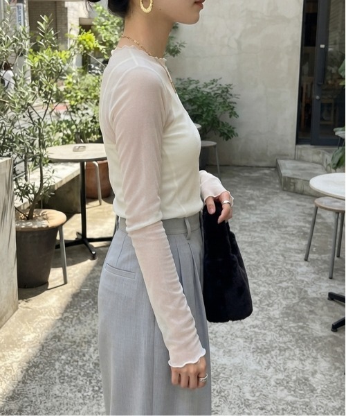 Jean Paul GAULTIER FEMME シアー トップス 長袖 Jean Paul GAULTIER