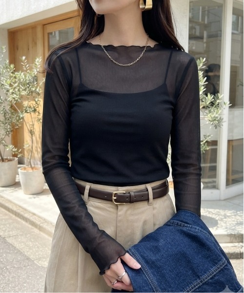 tシャツ 長袖チュールシアートップス レディース : ZOZOTOWN Yahoo!店