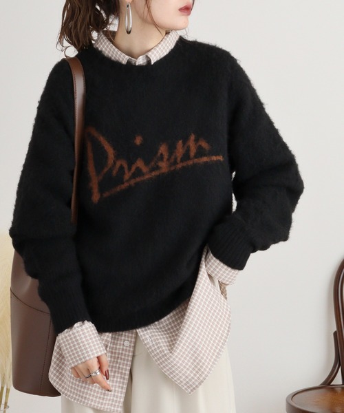 EGLANTINE ニット セーター Eglantine シャギーロゴニット