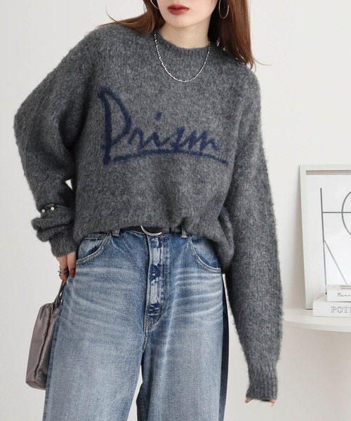 ニット セーター Eglantine シャギーロゴニット レディース EGLANTINE ニット セーター Eglantine シャギーロゴニット