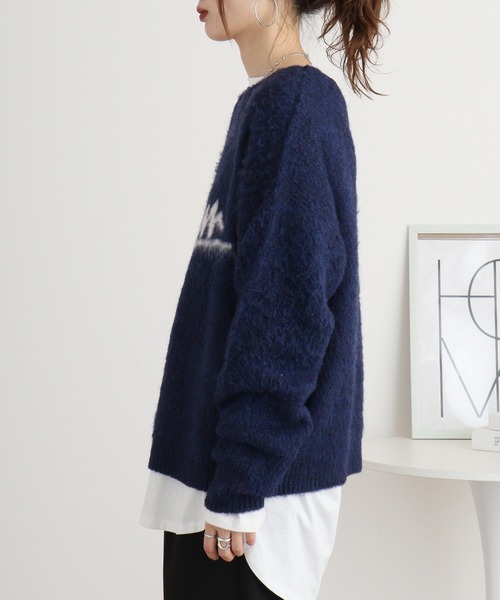 ニット セーター Eglantine シャギーロゴニット レディース EGLANTINE ニット セーター Eglantine シャギーロゴニット