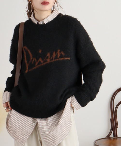 EGLANTINE ニット セーター Eglantine シャギーロゴニット