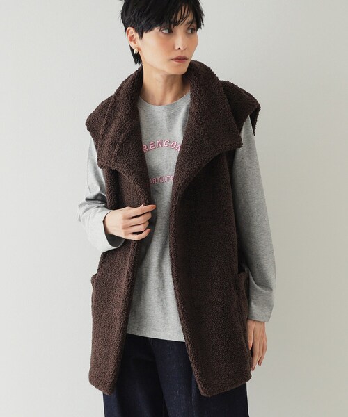 OPAQUE.CLIP（オペークドットクリップ） ベスト ジレ 「リバーシブル