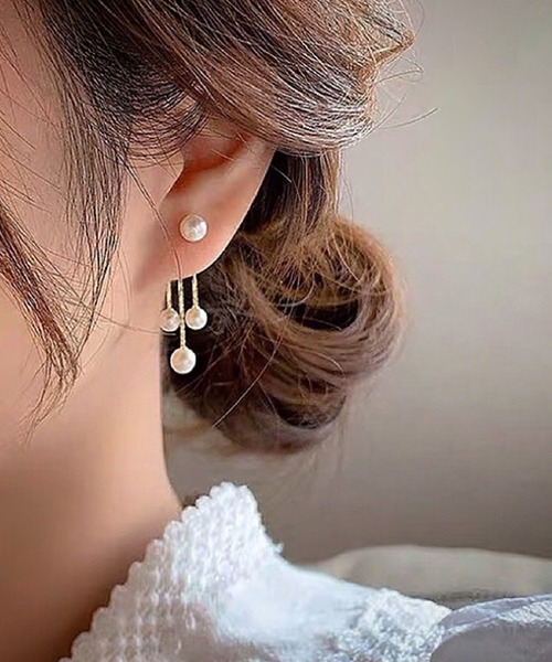 Lace Ladies（レースレディース） ピアス パール / ビジュー チェーン