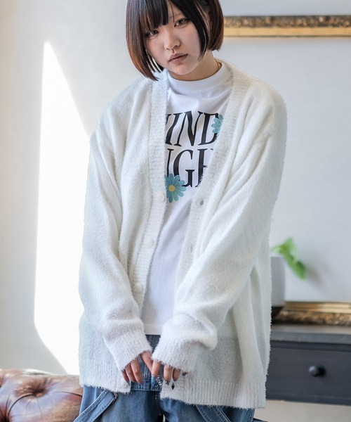 BEAUTY&YOUTH フェザーニット ライナーカーディガン フェザーニット ライナーカーディガン