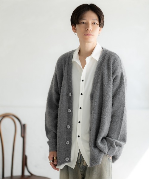 BEAUTY&YOUTH フェザーニット ライナーカーディガン フェザーニット ライナーカーディガン
