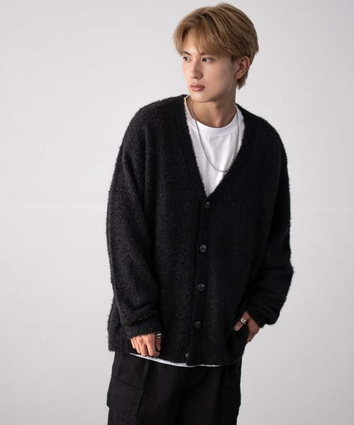 improves（インプローブス） カーディガン フェザーヤーン ニット