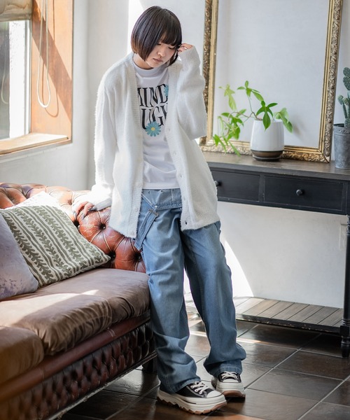 BEAUTY&YOUTH フェザーニット ライナーカーディガン フェザーニット ライナーカーディガン