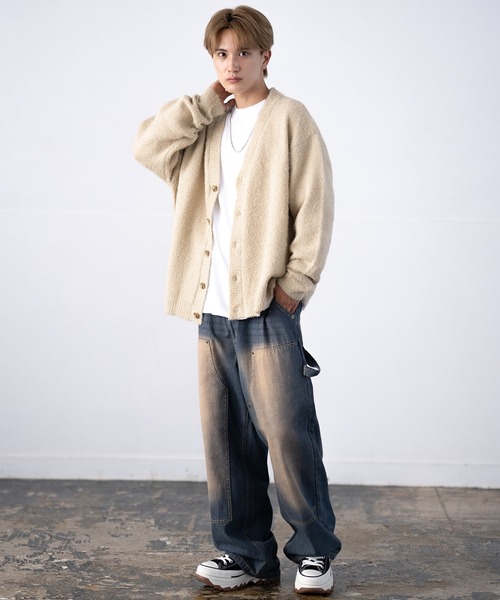 improves（インプローブス） カーディガン フェザーヤーン ニット