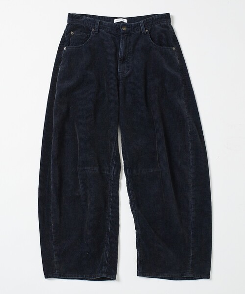 FREAK'S STORE パンツ ワイドシルエット ブリーチ加工 カーブ