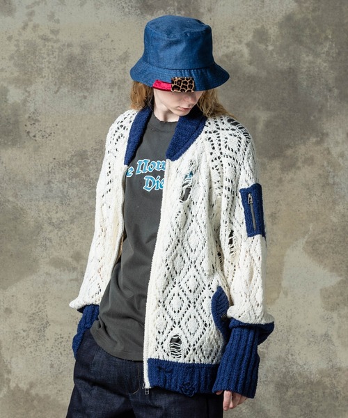 glamb（グラム） ma1 ma-1 Openwork Knit MA-1 / オープンワークニット