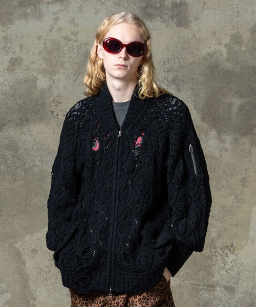 glamb ma1 ma-1 Openwork Knit MA-1 / オープンワークニットMA-1