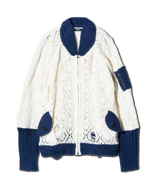 glamb（グラム） ma1 ma-1 Openwork Knit MA-1 / オープンワークニット