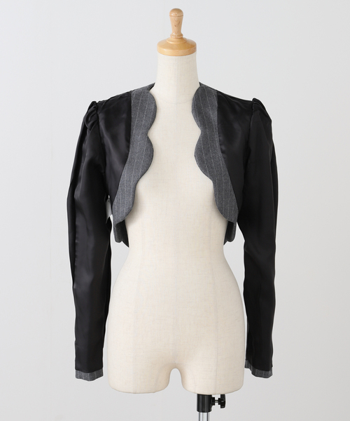MIOSMOKEY アウター STRIPE BOLERO 242JK004：ジャケット レディース 