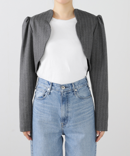 MIOSMOKEY アウター STRIPE BOLERO 242JK004：ジャケット レディース 