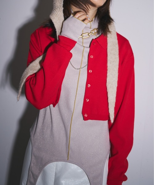 tシャツ lame rib tops レディース