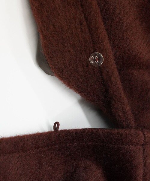 フード付きノーカラーコート 【 PINUE 】 PINUE/ピヌエ】フード付きノーカラーコート（その他アウター