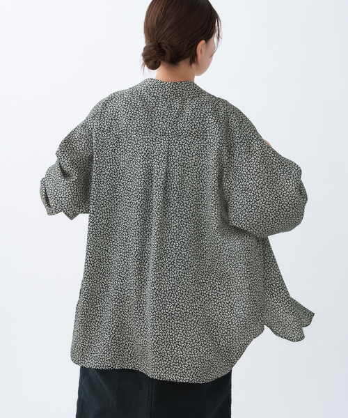 美品【IENA イエナ】BLACK フラワーシャツ レディース長袖ブラウス IENA ブラウス シャツ BLACK フラワーシャツ レディース