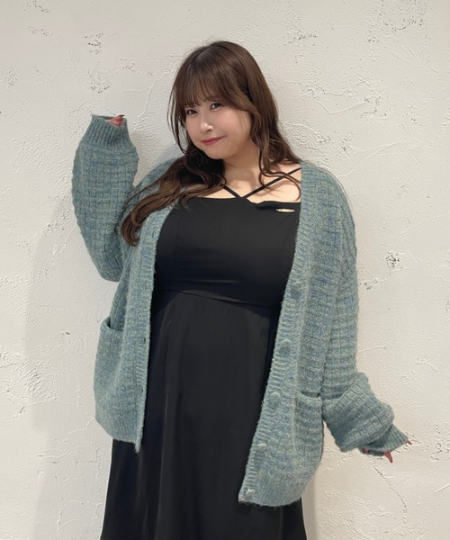 14-22 ビッグカラーカーディガン main image 1