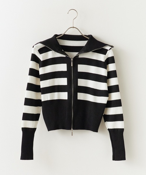 ROOP TOKYO ニット セーター ダブルジップアップニット レディース