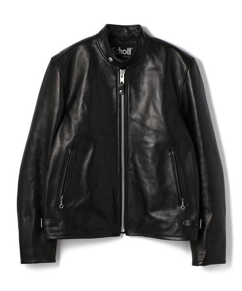 Schott シングルライダース 黒レザージャケット Schott N.Y.C（ショット） 革ジャン ライダース Schott/ショット/70'S