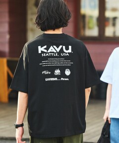 tシャツ 限定展開 KAVU×FREAK'S STORE/カブ― 別注 ビッグシルエット バックプリントTシャツ/ICON メンズ