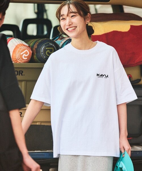 【 Jeans】バックプリント T シャツ エクリュ※送関込 FREAK'S STORE tシャツ 限定展開 KAVU×FREAK'S STORE/カブ― 別注