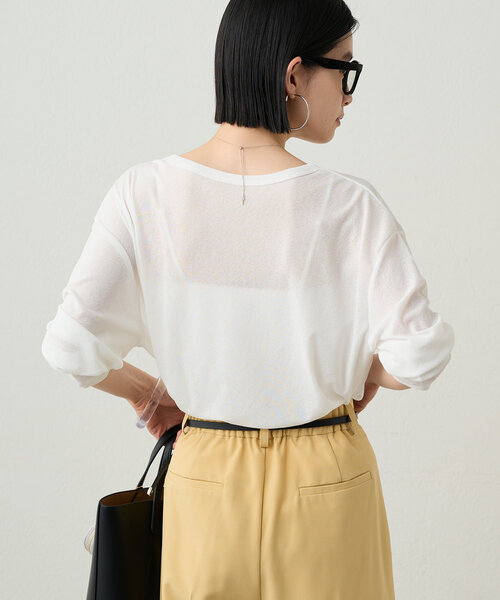 Loungedress tシャツ シアーオーバーロンT レディース