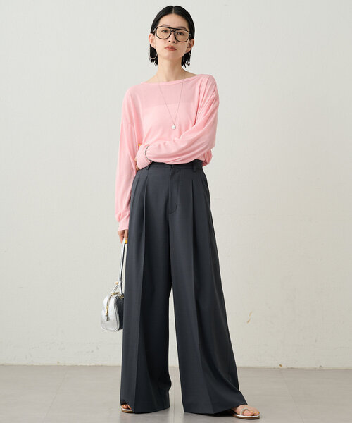 Loungedress tシャツ シアーオーバーロンT レディース