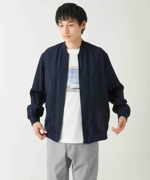 17ss ブルゾン a.v.v ブルゾン アウター 「洗濯機で洗える」シアーリブブルゾン