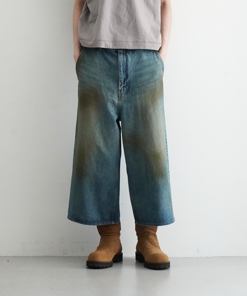 order ハーフデニム　パンツ　ルーズデニム　ジョーツ　Lサイズ order ジーンズ loose denim half pants vintage メンズ
