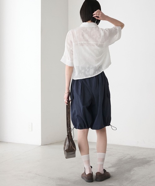 forksy. ブラウス シャツ 「forksy.」シアー フラワージャガード