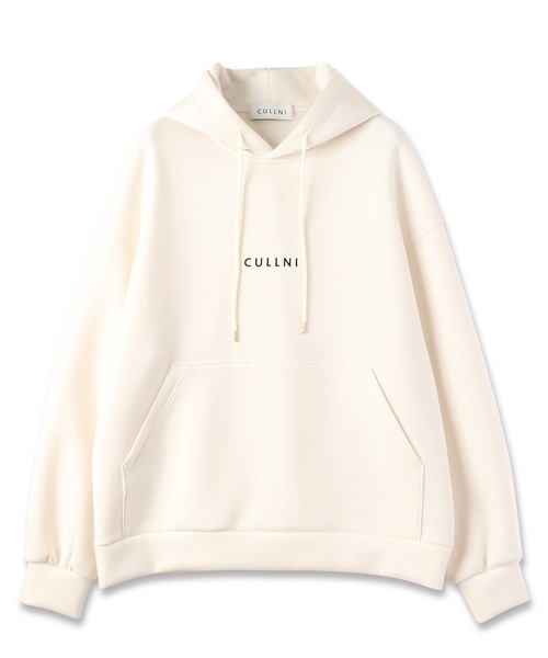 即完売 CULLNI プルオーバーパーカー 刺繍 ビックシルエット 2 白 CULLNI 「CULLNI」 プルオーバーパーカー 1 オフホワイト メンズ